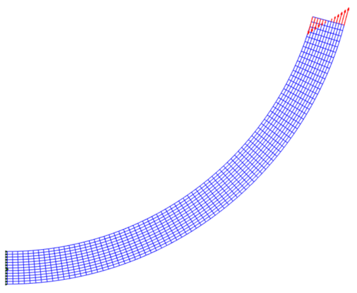 Final deformed configuration of Example 1